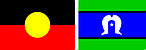 Australian-Aboriginal flag and Torres-Strait Islander flag