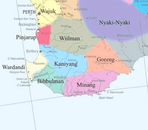 Noongar map
